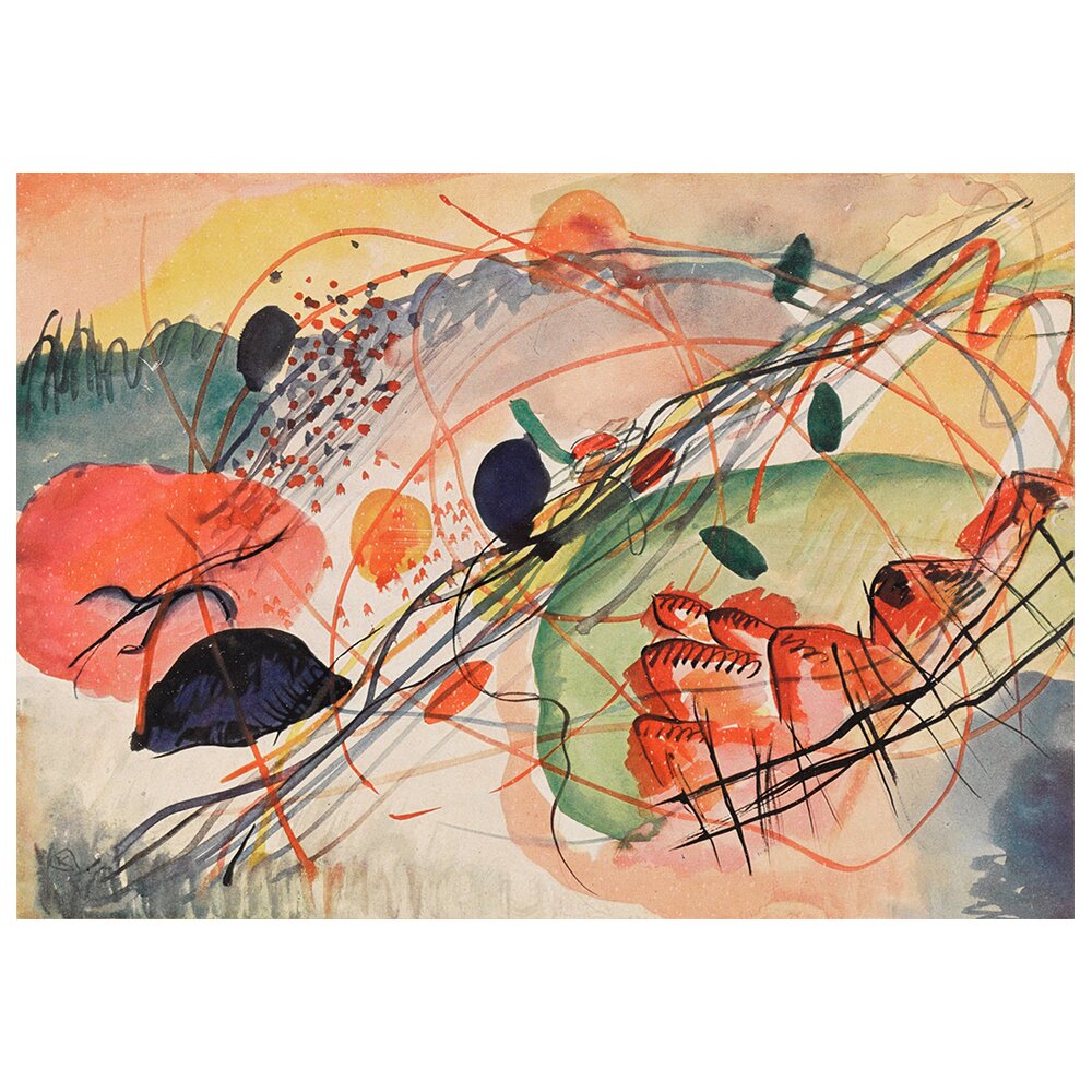 Gemäldedruck "Aquarell 6" von Wassily Kandinsky