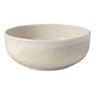 Like. by Villeroy & Boch – Perlemor Sand Poke Bowl, Approx. 7x7x2.5 in, Premium Porcelain Made in Germany, Beige, Microwave-Safe & Dishwasher-Safe, Round Bowl, Pottery Look