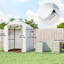 Serre avec jardin surélevé, serre extérieure, blanc-123164157