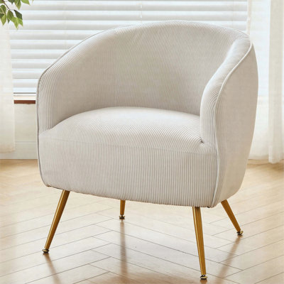 Fauteuil d'appoint en velours côtelé