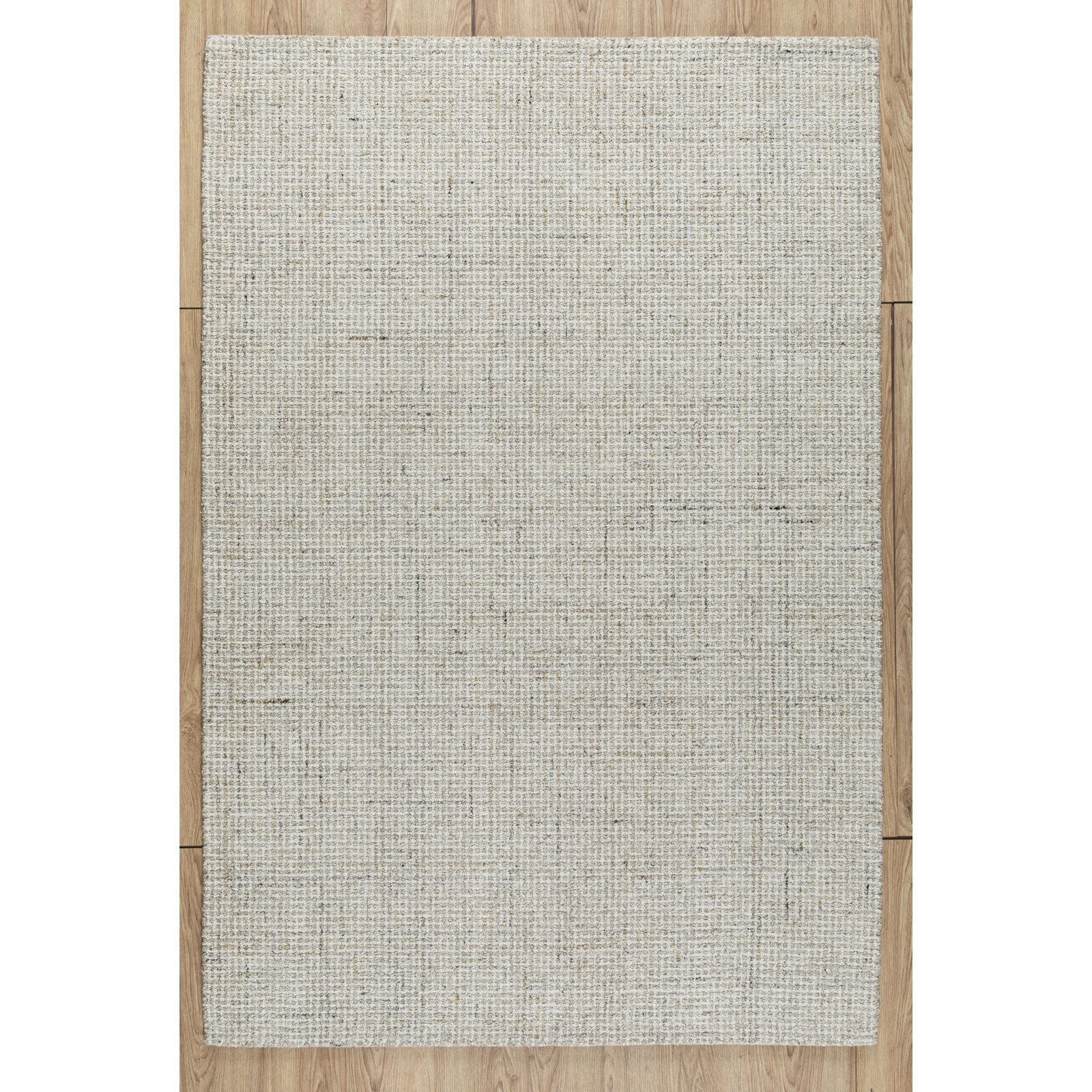 Askino Hand-Tufted Wool Area Rug, Oatmeal, Rectangle 7'9" x 9'9"