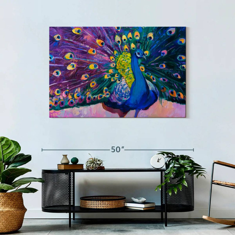 " Dazzling Peacock ", 30" H x 45" W x 1.25" D