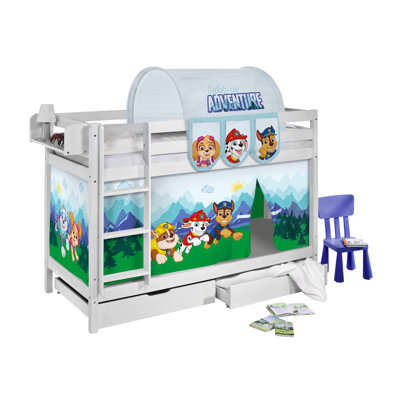 Paw Patrol Bunk Bed with Built-in Ladder Included
