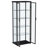 Carrillo 4-Shelf Glass Curio Display Cabinet with LED Lighting, Black