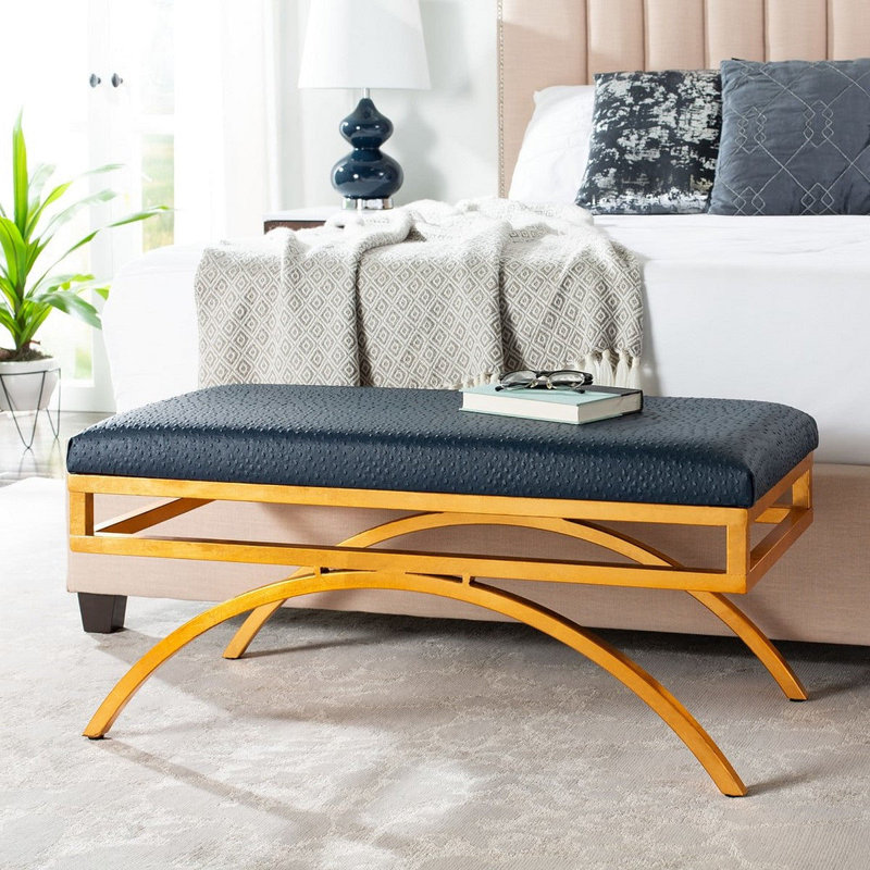 Brooklyn-Lee Moon Arc Bench, Blue/Gold