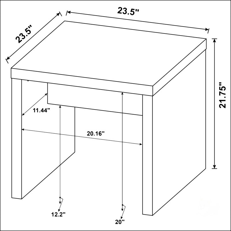 2-Piece Rectangular Coffee And End Table Set