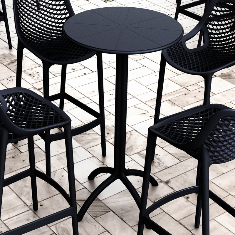 Plastic Bar Table, Black