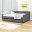 Upholstered double daybed with two drawers-1401108542