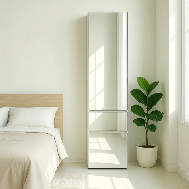 Armoire modulaire en bois avec miroir Elise