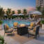 Rectangle Aluminum Propane Smokeless Fire Pit Table