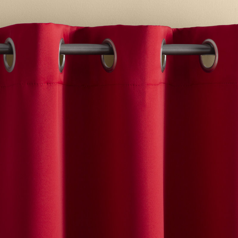 Blackout Grommet Curtain Panel - Basics by Wayfair™, Red, 40" W x 54" L