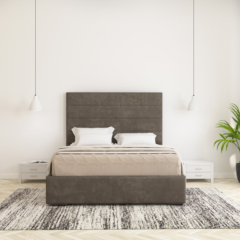 Chanute Upholstered Bed Frame, Single (3'), Mole