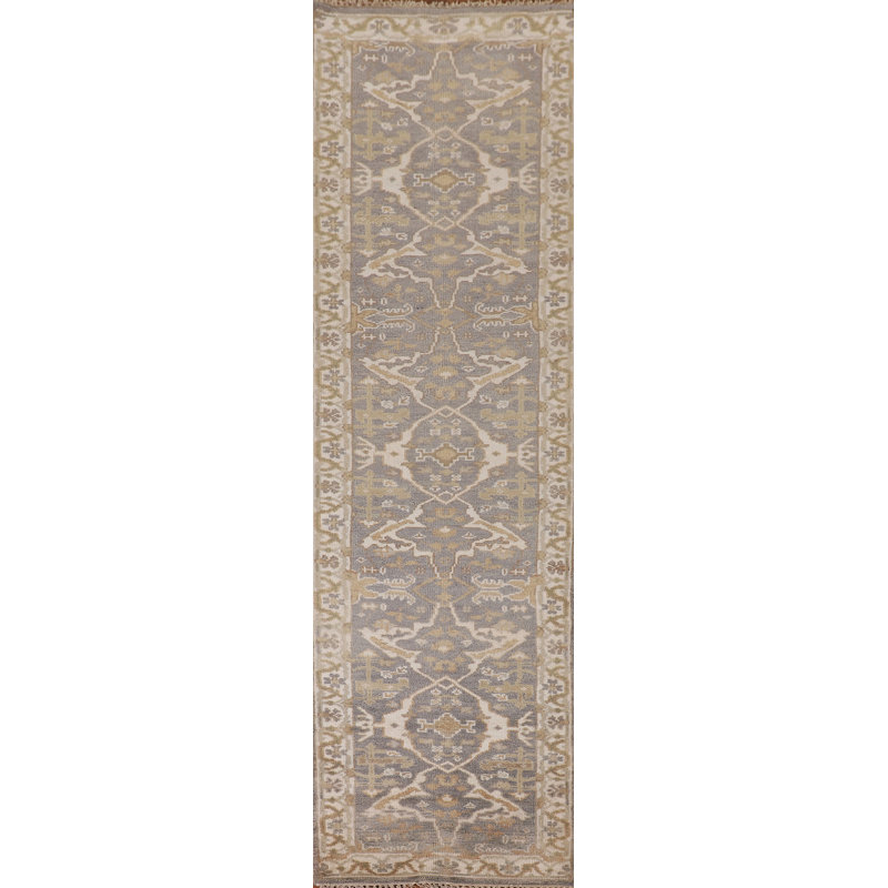 Tapis de couloir gris 3 x 12 po Oushak