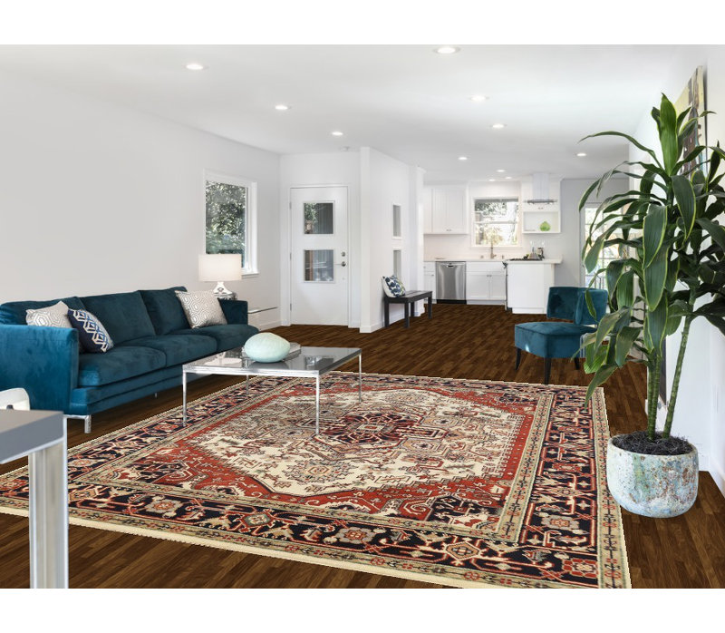Geometric Ivory Traditional Indian Area Rug 8x10