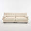 Canapés profonds à assise profonde, canapé beige moderne à structure en bois pour la maison