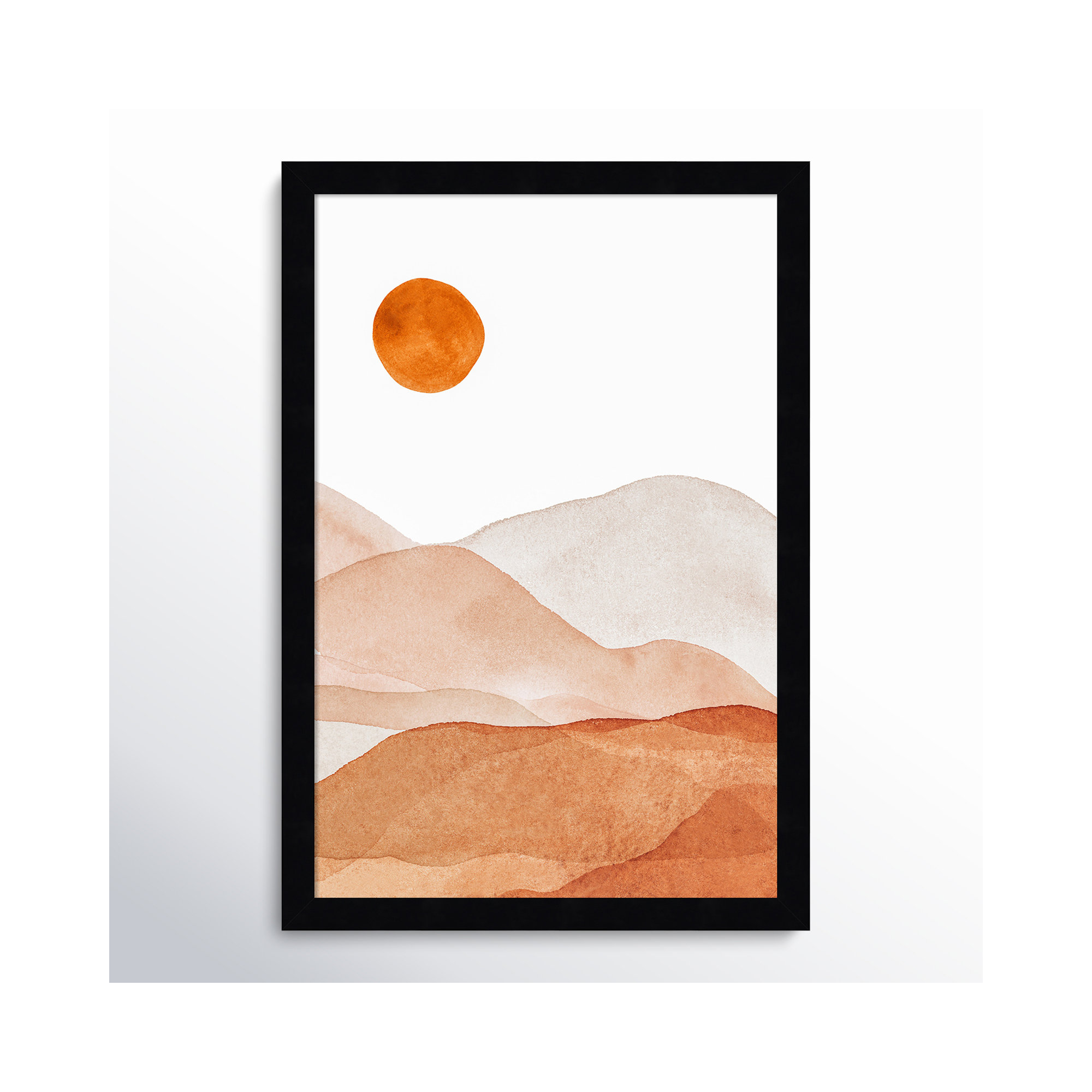 Mountain Range I by Amy Lighthall, 19.25" H x 13.25" W x 0.88" D, Black