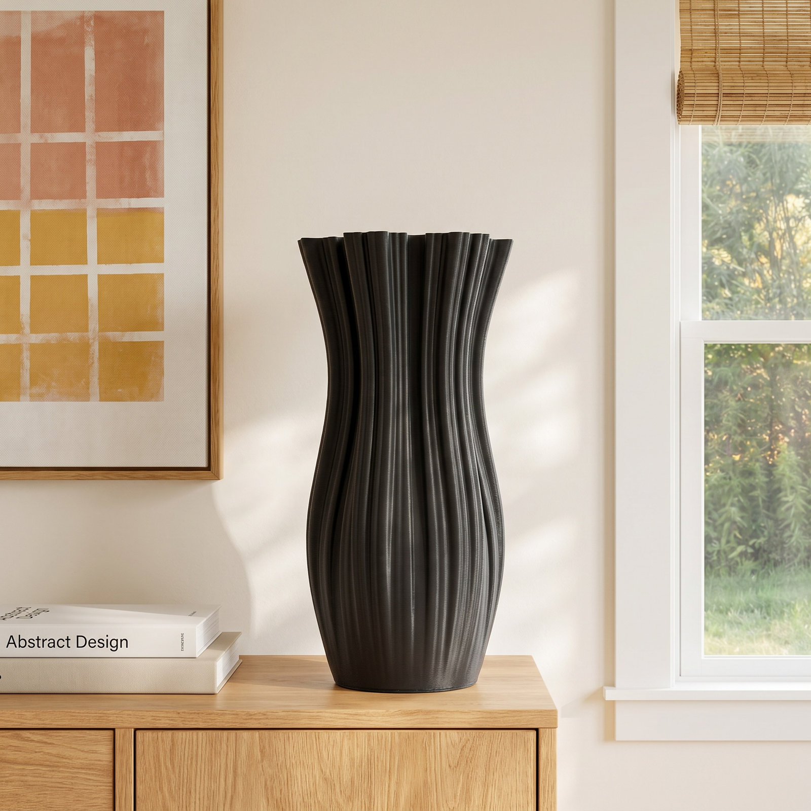 Bixler Ceramic Table Vase, 14" H x 6.55" W x 6.55" D