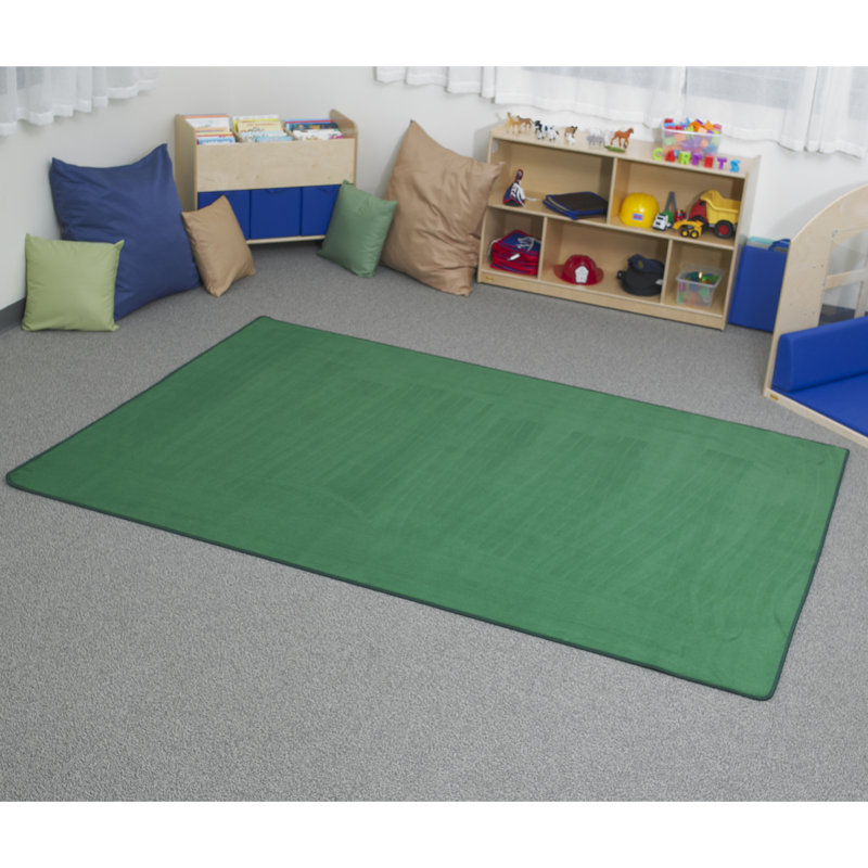 Dark Green Solid - Rectangle Small, Rectangle 5'10" x 8'5"