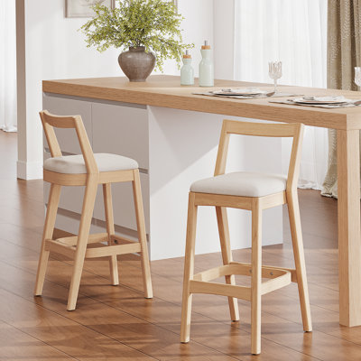 Indoor Barstool Set Of 2 With Comfortable Cushion And Ergonomic Backrest Ideal For Home And Commercial Use Indoor Barstool Set Of 2 With Comfortable Cushion And Ergonomic Backrest Ideal For Home And Commercial Use
