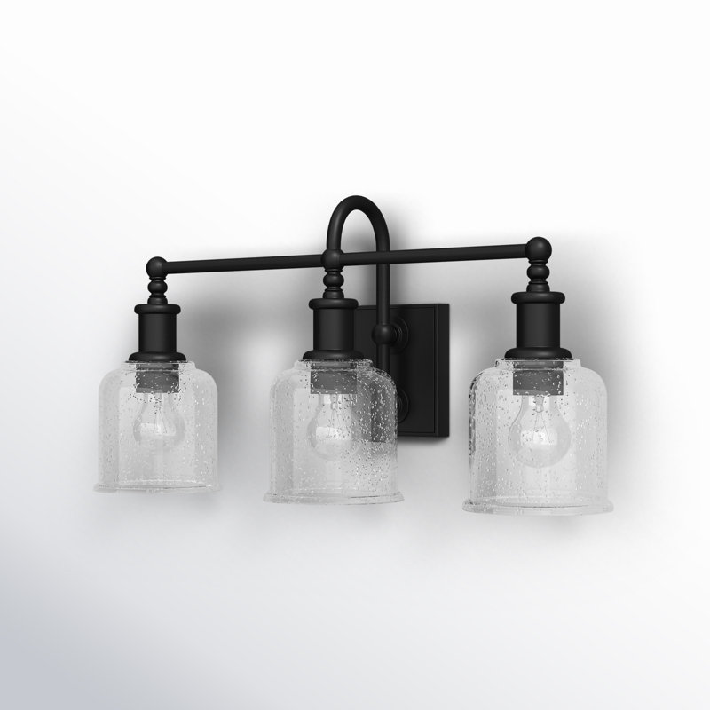 Gearld 3-Light Dimmable Vanity Light, Matte Black