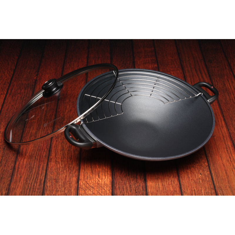 14" Non Stick Aluminum Wok with Lid