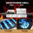 Outdoor Pizza Oven Grill Combo - 5 Burner Propane Gas Grill with Removable Pizza Oven & Side Burner, 74,000 BTU, 4-in-1