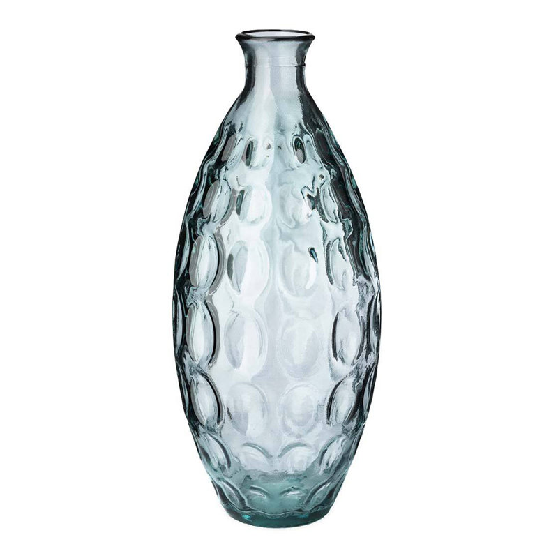 Vase de table en verre 12,5 "Amber, Bleu fumée