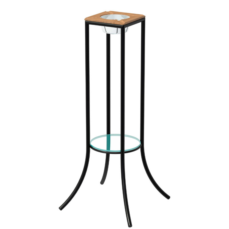 End Table, Black, Walnut