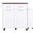 47.2-Inch Kitchen Cart With Drop Leaf, 9 Universal Wheels, And Removable Side - Adjustable Shelf, Pot Organizer, Towel Rack Island, 47.2 Inches Wide, 2 Drawers, 3 Organizer White, Concealed Trash-1730268505