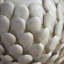 Layered Leaf Table light Base finished in Ivory reactive glaze