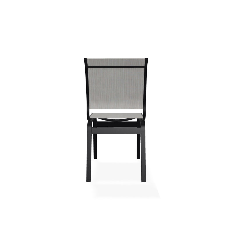 Chaise d'appoint de salle à manger Hiraku, Noir texturé, Amalfi