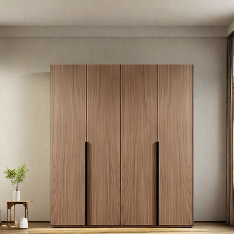 Armoire classique de couleur noyer simple, H 78,74 po x l 55,12 po x P 23,62 po