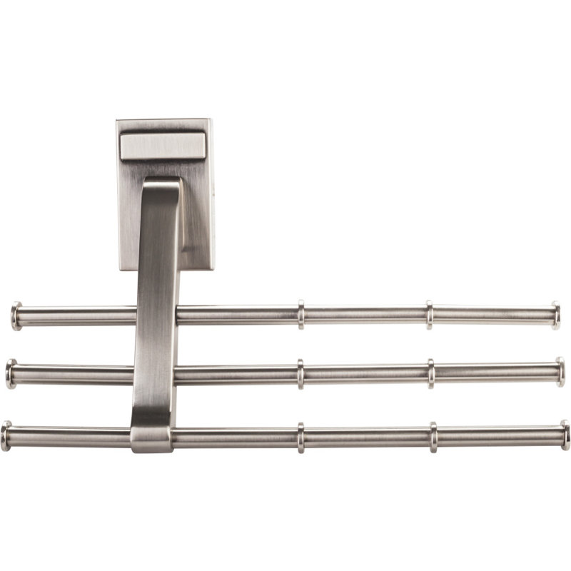 Metal Tie Rack, Satin Nickel