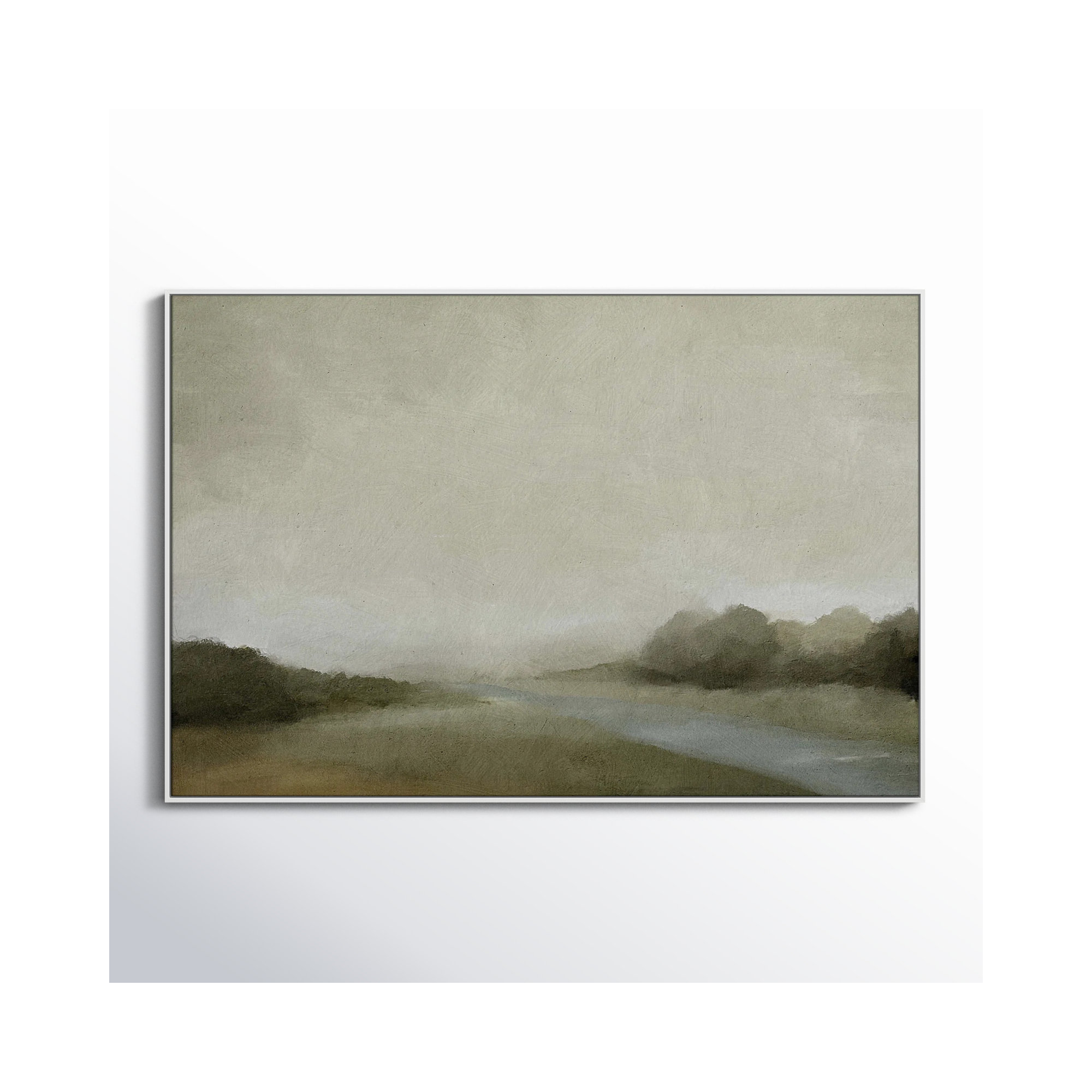 Vanora - Floater Frame Canvas, 41.5" H x 61.5" W, White
