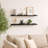 Yuli Wall Shelf Set Of 2, Farmhouse Brown White, Raised Ledge Design 32 Inch-125237636-118123958