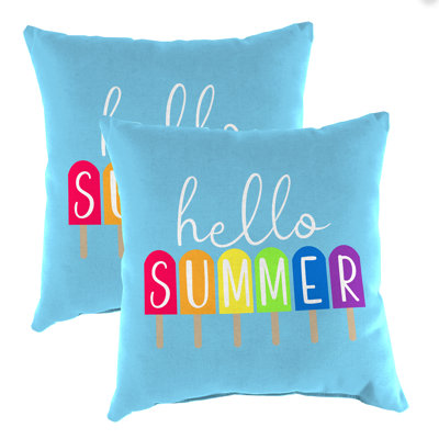 14" x 14" Outdoor Cushion (Set of 2) by August Grove