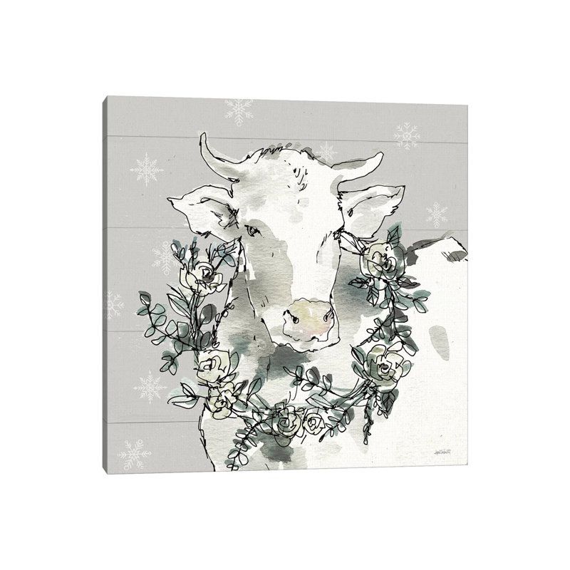 Modern Farmhouse XII Snowflakes by Anne Tavoletti - Wrapped Canvas Gallery-Wrapped Canvas Giclée, 66.04 cm H x 66.04 cm W