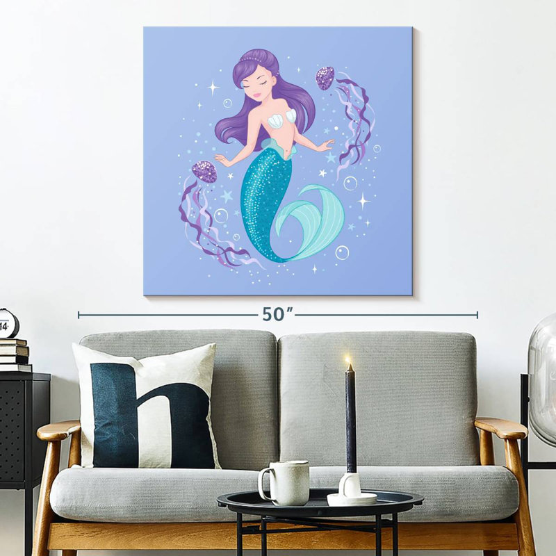 Ashelle Mermaid Swimming, 33'' H x 33'' W