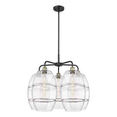 Dundrod 5 - Light Steel Dimmable Round / Oval Chandelier