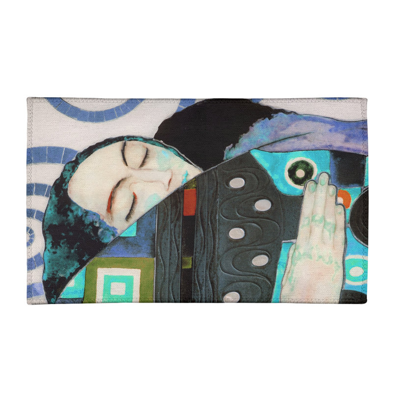 Tapis bleu/gris, Rectangle 3 pi x 5 pi