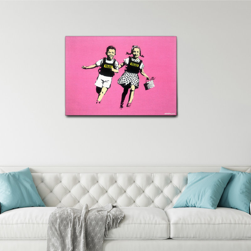 Jack And Jill, Children Of The Police, Pink by Banksy - No Frame Print on Plastic / Acrylic, 65cm H x 95cm W