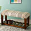 Banc de rangement rembourré pour chaussures Weston