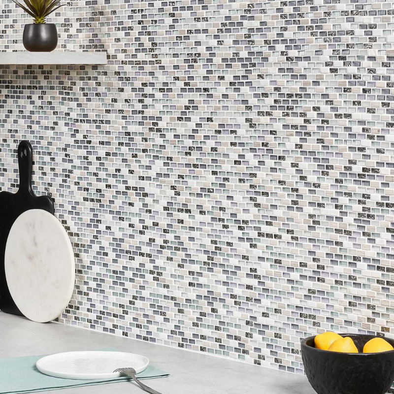 Paragon Moon Jewel Mini Brick Pattern Tile, Moon Jewel Multicolor
