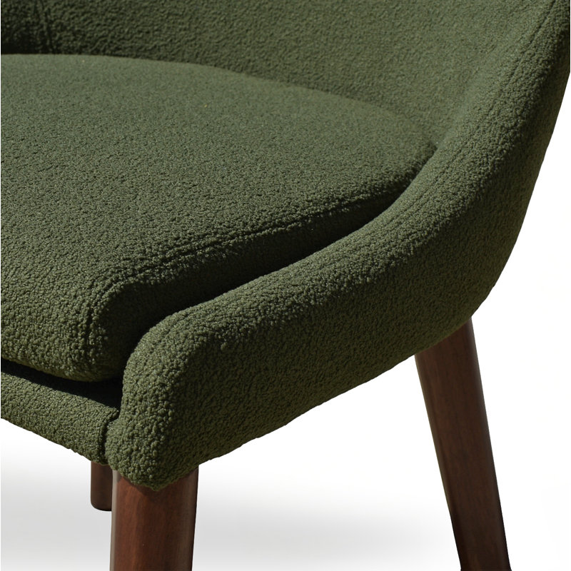 Chaise d'appoint rembourrée Clapton, Ourson vert olive