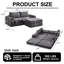 75.5 " Corduroy L-Shaped Sofa & Chaise-404095253