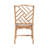 Gardendale Cross Back Rattan Side Chair in White/Natural Brown