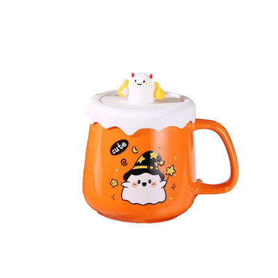 Tasse en céramique avec couvercle Personnalité d'Halloween