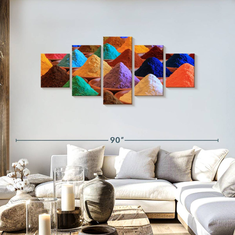 Peintures indiennes, H 30 po x l 68 po