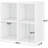 Latitude Run® Bookcase, 4 Cube Open Storage Organizer Display Bookshelf-1279957735