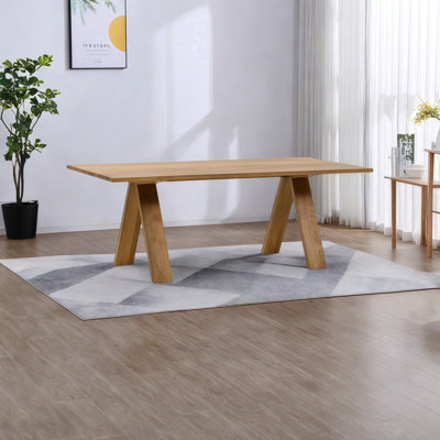 Modern Rectangular Solid Wood Dining Table